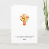 Thanksgiving Fresh Flowers Religious Greeting Card カード (裏面)