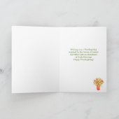 Thanksgiving Fresh Flowers Religious Greeting Card カード (内部)