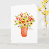 Thanksgiving Fresh Flowers Religious Greeting Card カード (黄色い花)