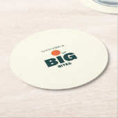 Thanksgiving/Friendsgiving Dinner Coaster ラウンドペーパーコースター (アングル)