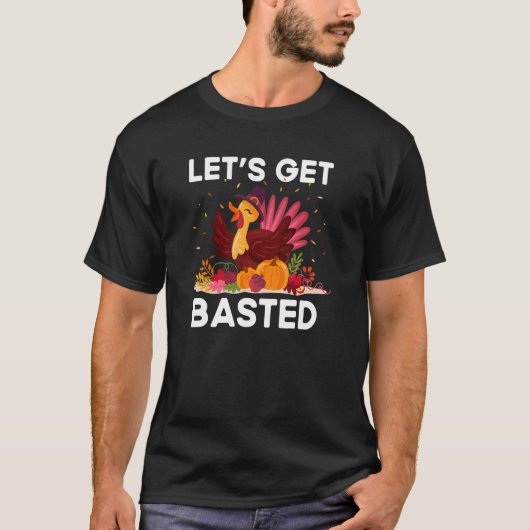 Thanksgiving Friendsgiving  Fall Humour Basted Tシャツ (正面)