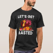 Thanksgiving Friendsgiving  Fall Humour Basted Tシャツ (正面)