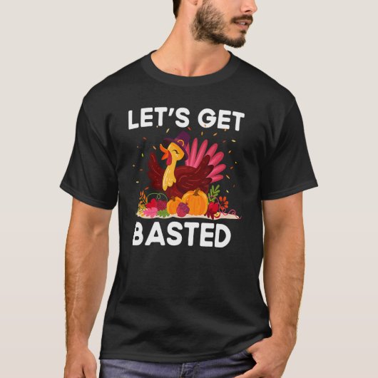 Thanksgiving Friendsgiving  Fall Humour Basted Tシャツ (正面)