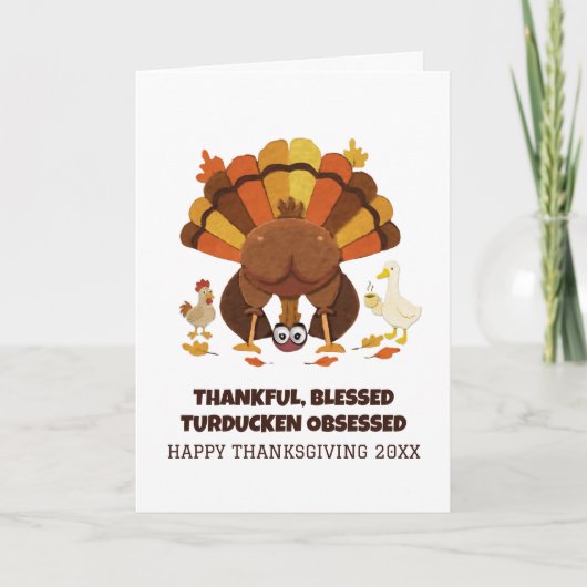 Thanksgiving Funny Turducken カード (正面)