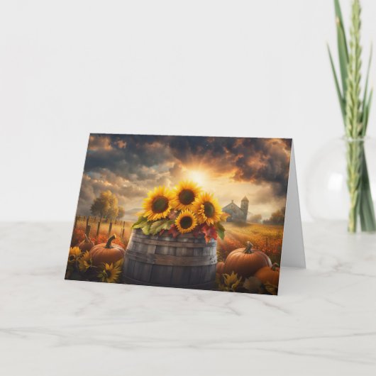 Thanksgiving General Happy Thanksgiving Country シーズンカード (正面)