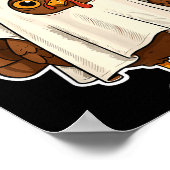 Thanksgiving Ghost Turkey Disguise Funny Halloween ポスター (角)