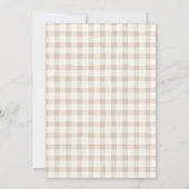Thanksgiving Gingham Tan Neutral Aesthetic 招待状 (裏面)