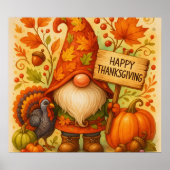 Thanksgiving Gnome Poster ポスター (正面)