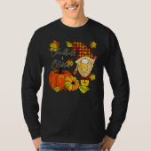 Thanksgiving Gnome Thankful & Blessed Tシャツ (正面)