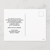 Thanksgiving Golf Cart With Moving Boxes  シーズンポストカード (裏面)