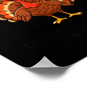 Thanksgiving Golf Turkey Funny Turkey Day Golf Cli ポスター (角)