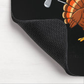 Thanksgiving Golf Turkey Funny Turkey Day Golf Cli マウスパッド (コーナー)