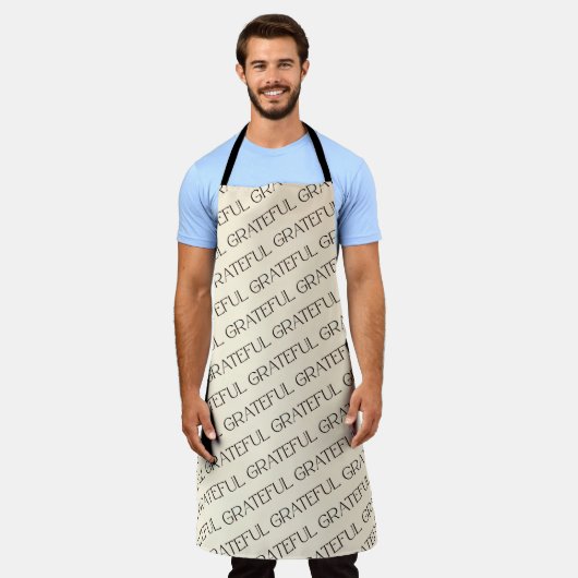 thanksgiving grateful apron エプロン (着用した状態)