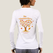 Thanksgiving Gratitude Tree Bella+Canvas T-Shirt トライブレンドＴシャツ (背面)