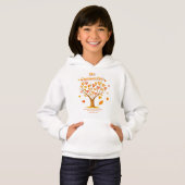 Thanksgiving Gratitude Tree Kids Pullover Hoodie (正面フル)