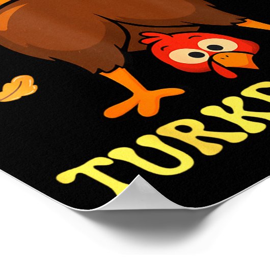 Thanksgiving Guess What Turkey Butt Funny Men Wome ポスター (角)