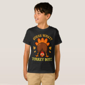 Thanksgiving Guess What Turkey Butt Funny Men Wome Tシャツ (正面フル)