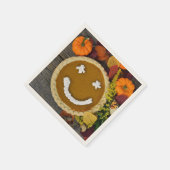 Thanksgiving Happy Pumpkin Pie スタンダードカクテルナプキン (角)