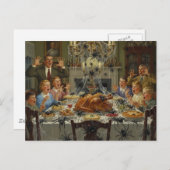 Thanksgiving Horror Spiders Invide the Table ポストカード (正面/裏面)