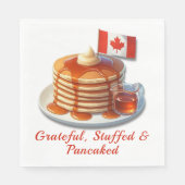 Thanksgiving Humour Canada | Maple Pancakes & Fall スタンダードランチョンナプキン (正面)