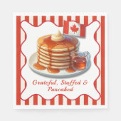 Thanksgiving Humour Canada | Maple Pancakes & Fall スタンダードランチョンナプキン (正面)