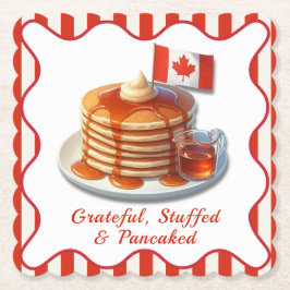 Thanksgiving Humour Canada | Maple Pancakes & Fall ペーパーコースター