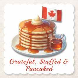 Thanksgiving Humour Canada | Maple Pancakes & Fall ペーパーコースター