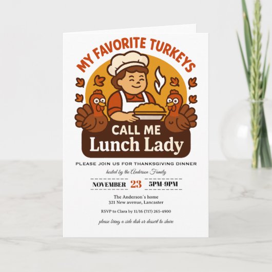 Thanksgiving Invitation Card カード (正面)