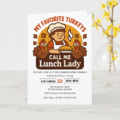Thanksgiving Invitation Card カード (黄色い花)