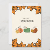  Thanksgiving Invitation – Printable Potluck Invt 招待状 (裏面)