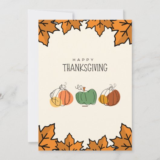  Thanksgiving Invitation – Printable Potluck Invt 招待状 (裏面)