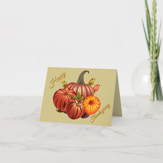 Thanksgiving invitation with pumpkins カード (正面)