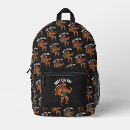 Thanksgiving Leg Day Backpack プリントバックパック