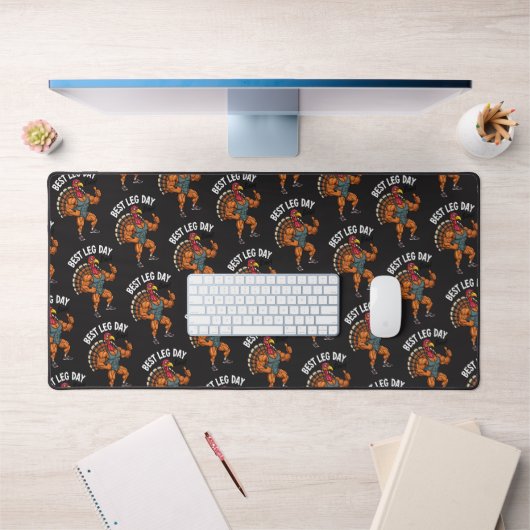 Thanksgiving Leg Day  Desk Mat デスクマット (オフィス1)