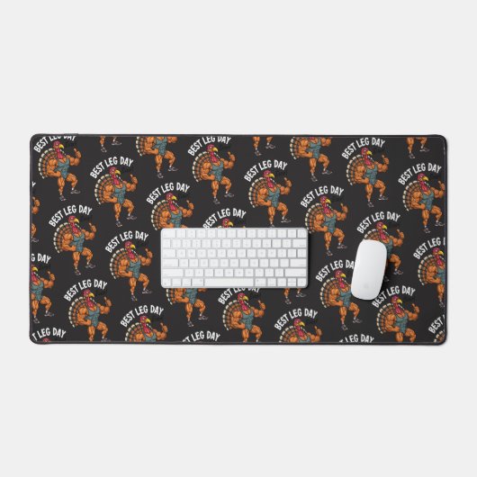Thanksgiving Leg Day  Desk Mat デスクマット (キーボード&マウス)