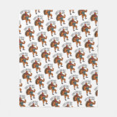Thanksgiving Leg Day Fleece Blanket フリースブランケット (正面)