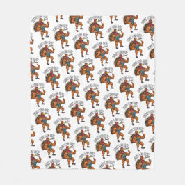 Thanksgiving Leg Day Fleece Blanket フリースブランケット
