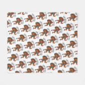 Thanksgiving Leg Day Fleece Blanket フリースブランケット (正面(横))
