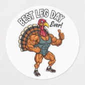 Thanksgiving Leg Day Labels ラベル (デザイン1)