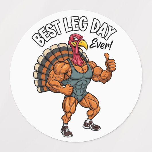 Thanksgiving Leg Day Labels ラベル (デザイン1)
