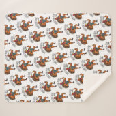 Thanksgiving Leg Day Sherpa Blanket シェルパブランケット (正面(横))