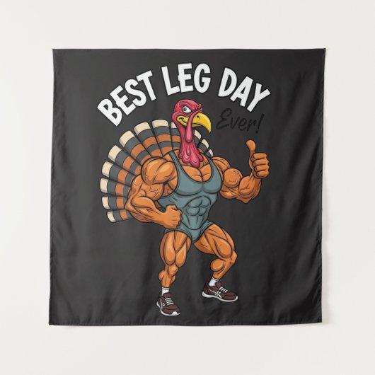 Thanksgiving Leg Day Tapestry タペストリー (正面)