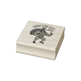 Thanksgiving Leg Day Wood Art Stamp ラバースタンプ