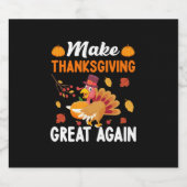 Thanksgiving Make Thanksgiving Great Again ビールラベル (シングルラベル)