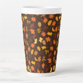 Thanksgiving Maple Fall Pattern カフェラテマグ (正面)