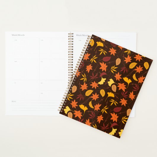 Thanksgiving Maple Fall Pattern プランナー手帳 (ディスプレー)