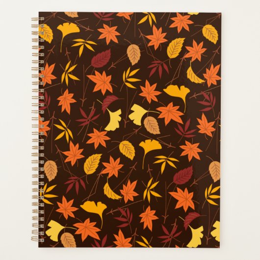 Thanksgiving Maple Fall Pattern プランナー手帳 (正面)