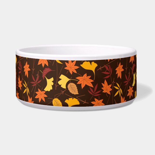 Thanksgiving Maple Fall Pattern ボウル (正面)