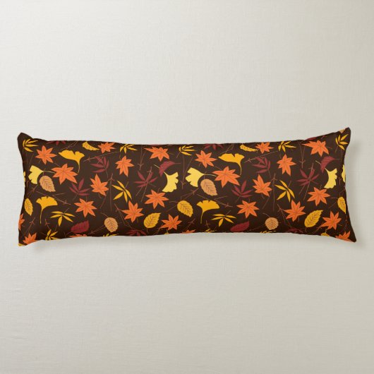 Thanksgiving Maple Fall Pattern Body Pillow ボディピロー (裏面)