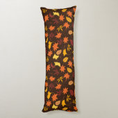 Thanksgiving Maple Fall Pattern Body Pillow ボディピロー (裏面 (縦))